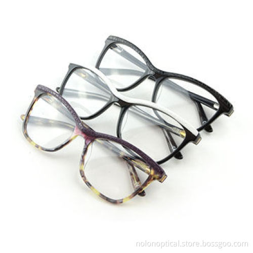 High quality designer handmade acetate glasses in black